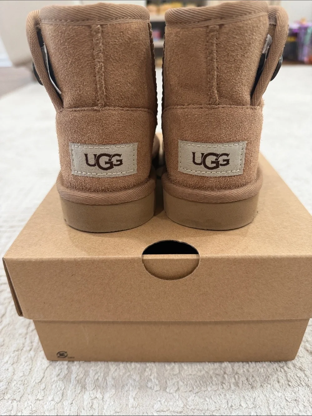 UGG Chestnut Suede Toddler Short Boots